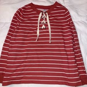 Old Navy Criss Cross Laced Crewneck